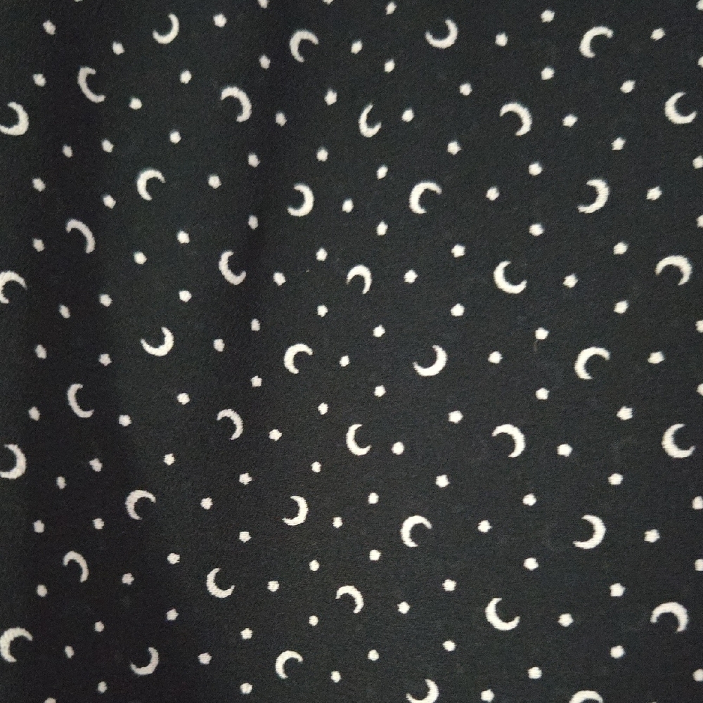 VINTAGE Josephine Black Moon Print Midi Skirt - Sz M